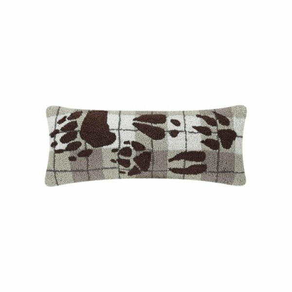 Puesta En Escena 8 x 20 in. Animal Tracks Polyester Filler Hook Pillow, 2PK PU3128346